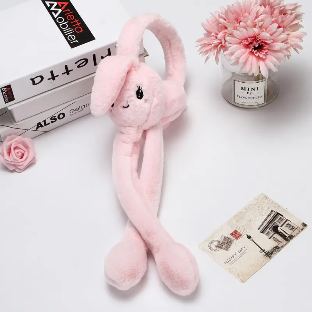 Cute Floppy Bunny Plush Ear Muffs - Image 3