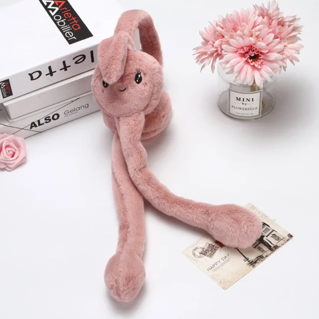 Cute Floppy Bunny Plush Ear Muffs - Image 5