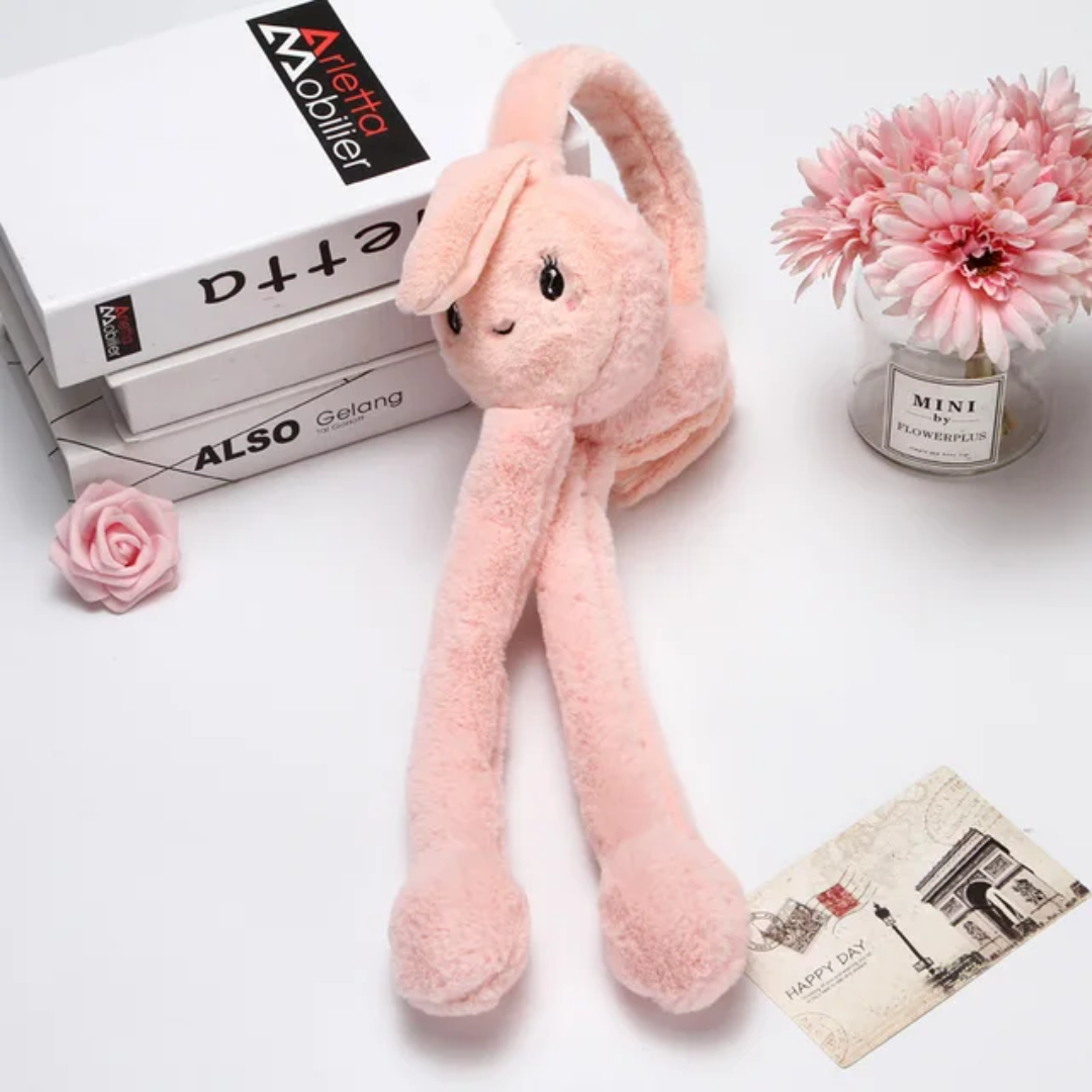 Cute Floppy Bunny Plush Ear Muffs - Image 6