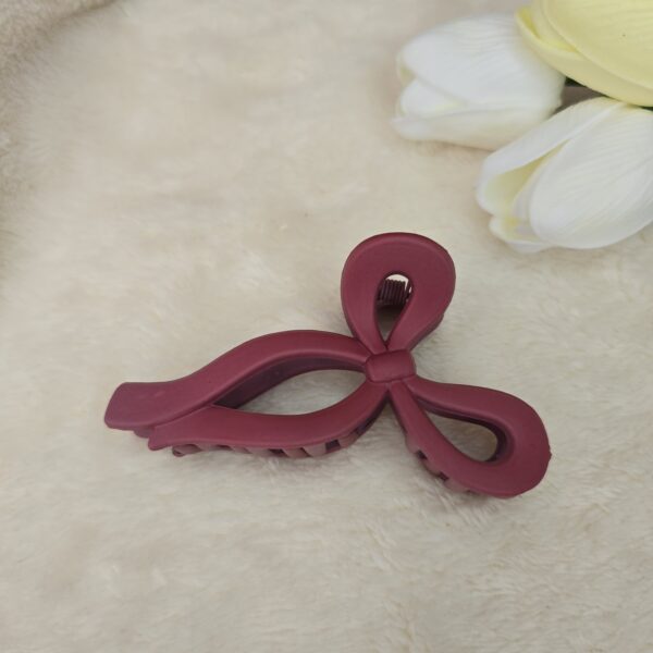 Matte Bow Hair Claw Clip | Medium Size | Multi-Colored - Image 4