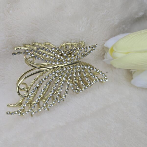Gold Butterfly Metal Hair Clip - Image 2