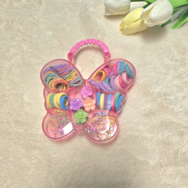 Butterfly Shaped Kids Hair Accessories Set – Colorful Bands & Clips