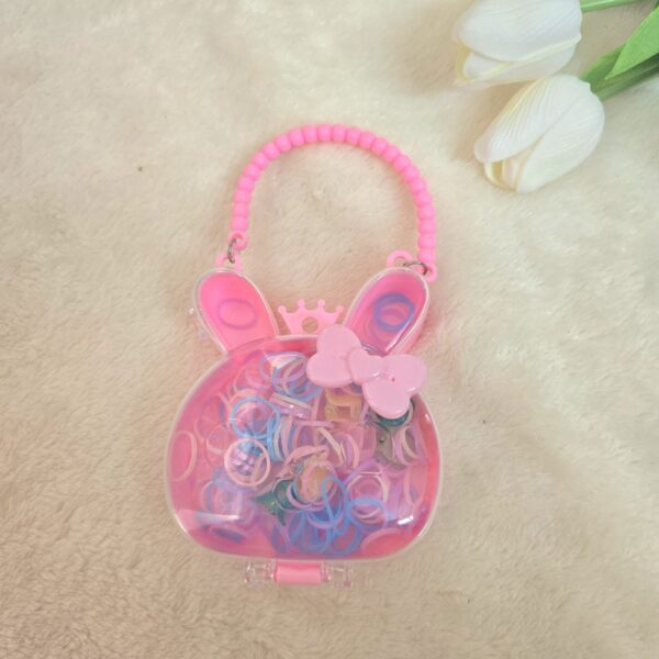 Bunny Shaped Kids Hair Bands Set – Colorful Elastic Bands in Box