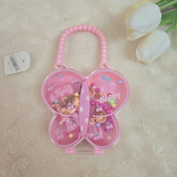 Happy Butterfly Shaped Kids Jewelry Box – Beaded Handle & Cute Accessories