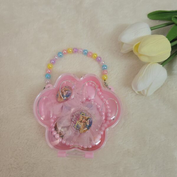 Paw Shaped Kids Jewelry Box – Beaded Handle & Princess Accessories
