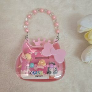 Cute Kitty Shaped Kids Jewelry Box – Beaded Handle & Mini Accessories