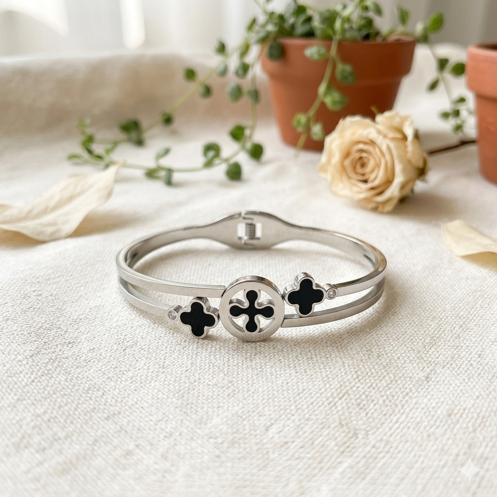 Anti-Tarnish Twilight Cuff Bracelet - Silver