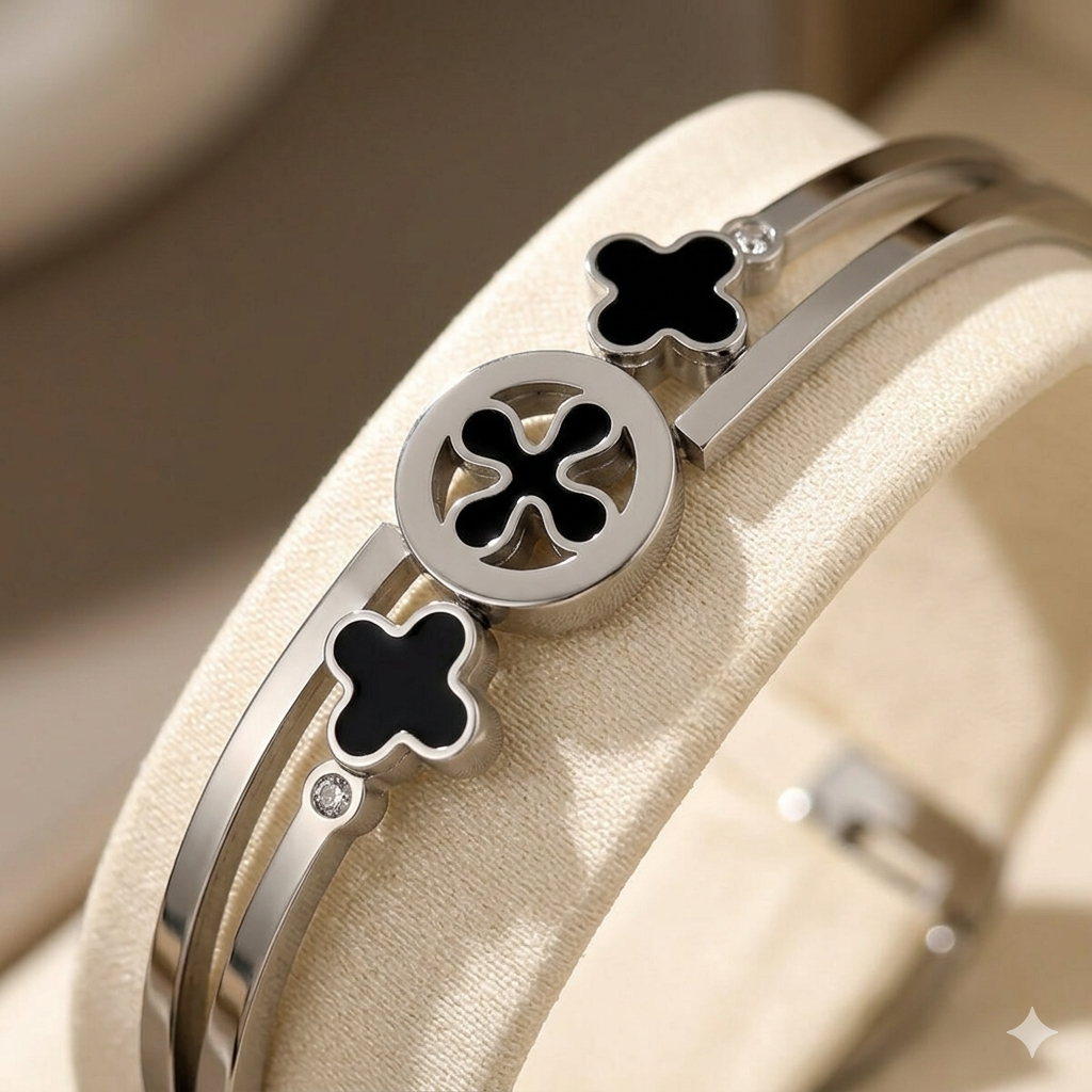 Anti-Tarnish Twilight Cuff Bracelet - Silver - Image 4