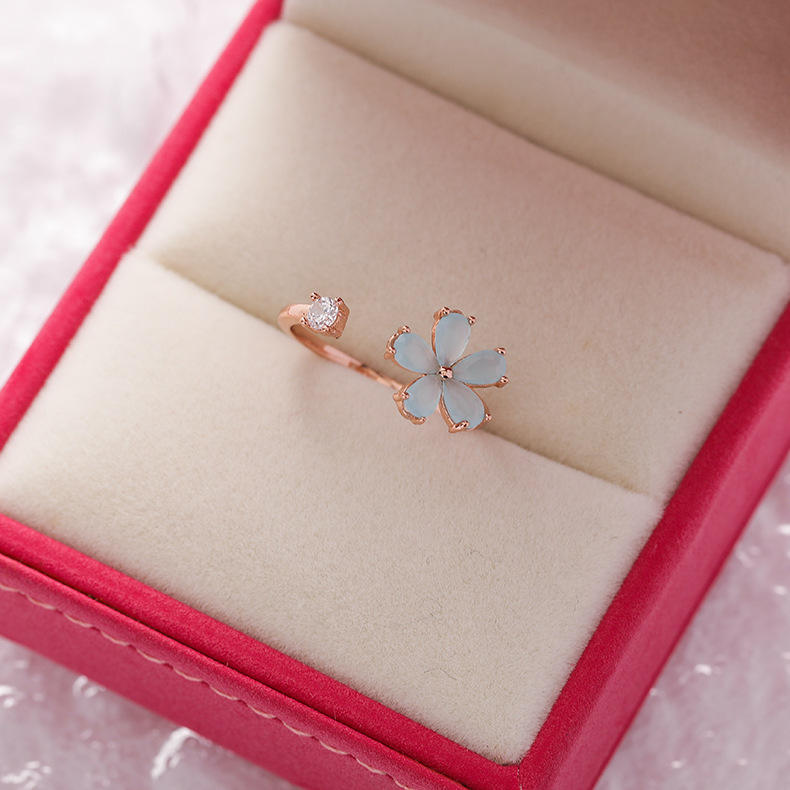 Blue Flower Elegance Ring - Image 2