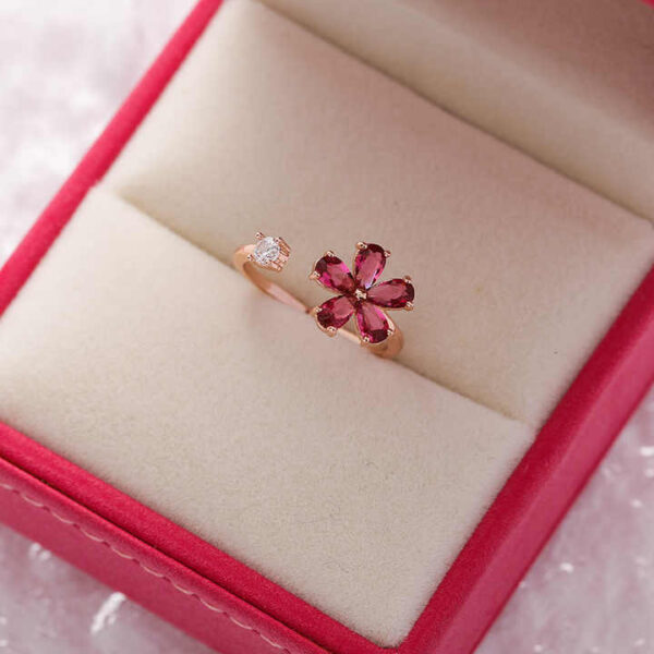 Red Flower Elegance Ring