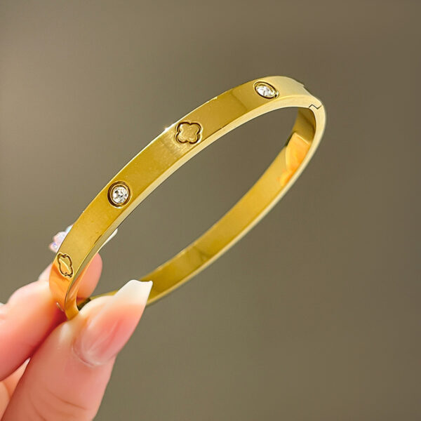 Anti-Tarnish Stone Shine Cuff Bracelet