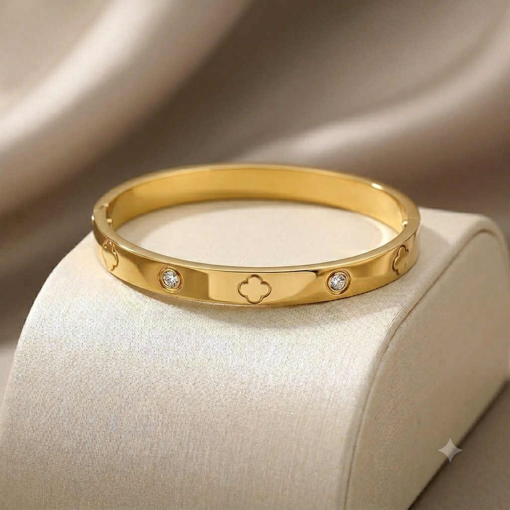 Anti-Tarnish Stone Shine Cuff Bracelet - Image 3