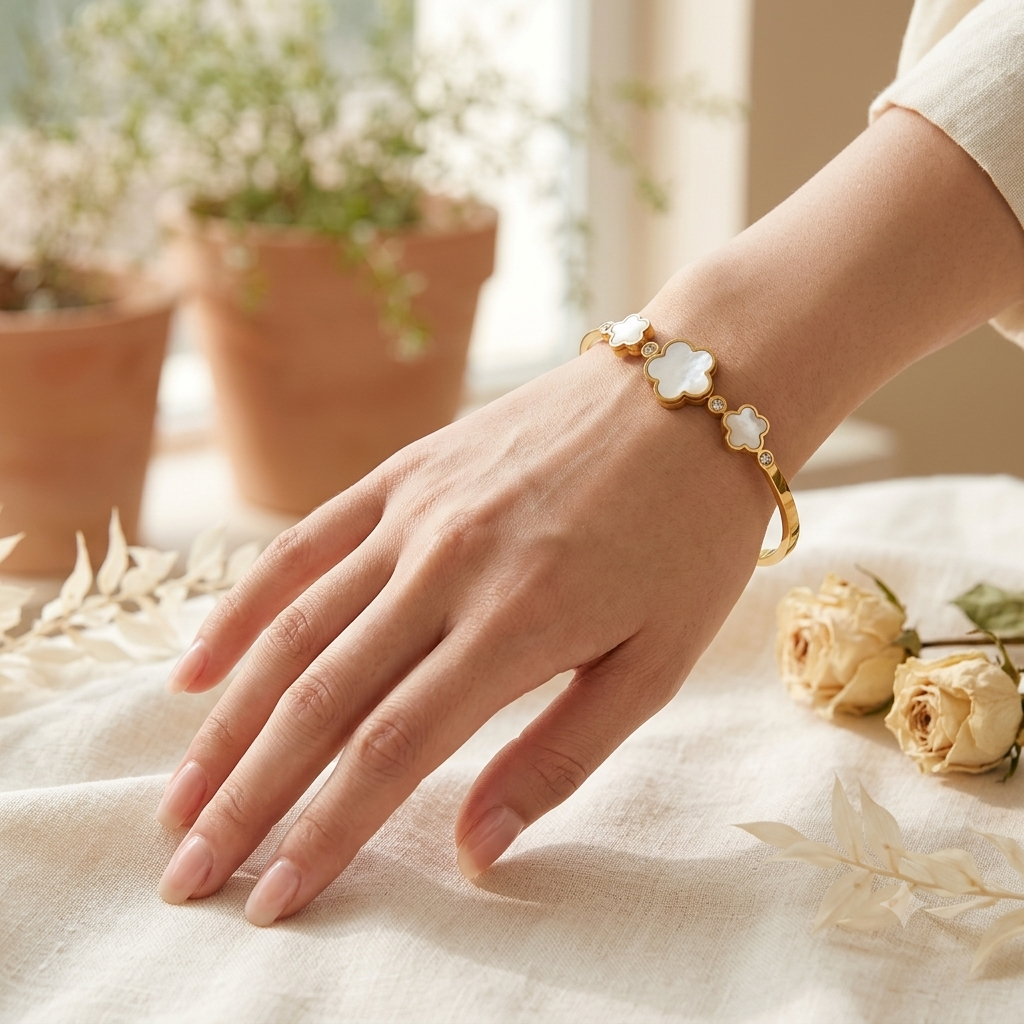 Golden Blossom Bangle - Image 2