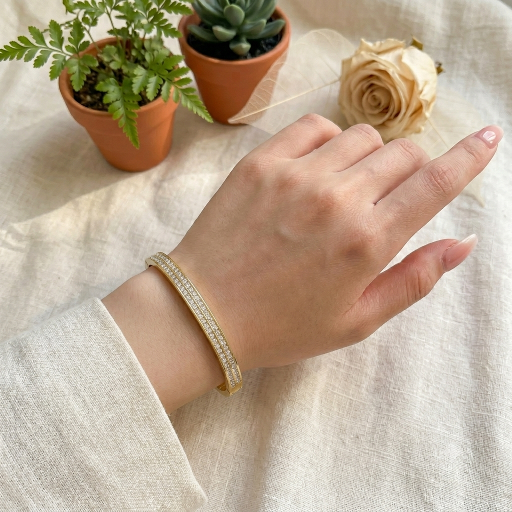 Golden Brilliance Bangle - Image 2