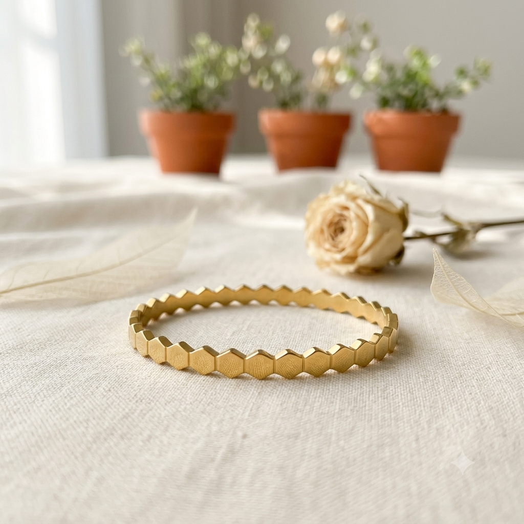 Honeycomb Luxe Bangle