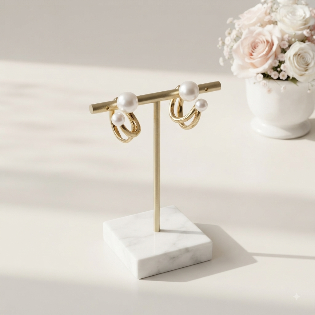 Two Way Pearl Stud - Image 3