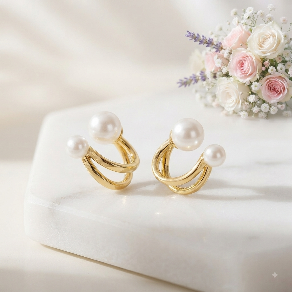Two Way Pearl Stud - Image 4